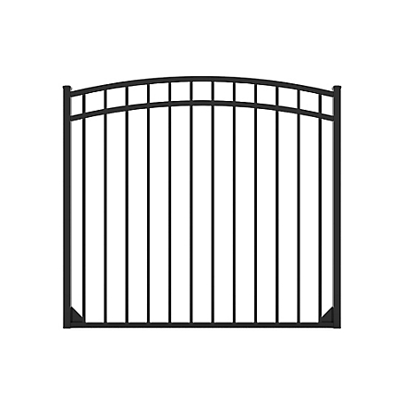 Fortress Building Products Athens 4 ft. x 5 ft. Aluminum Fence Arched Walk Gate, 413480547M