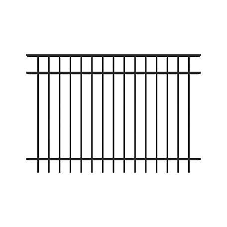 Fortress Building Products Athens 4 ft. x 5.9 ft. Aluminum Flat Top Design Fence Panel, 413487141M