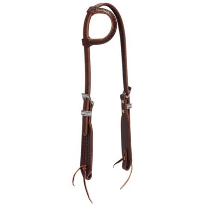 Synergy Hand-Tooled Mayan Headstall with Designer Hardware, Sliding Ear, 10017-12-01-04
