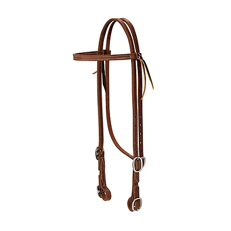 Weaver Leather Protack Browband Headstall with Buckle Bit Ends