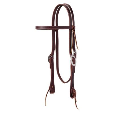 Synergy Burgundy Latigo Leather Performance Headstall, Browband, 10057-00-06