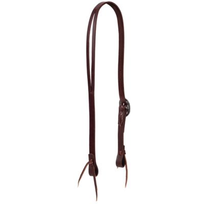 Synergy Burgundy Latigo Leather Performance Headstall, Split Ear, 10057-02-06