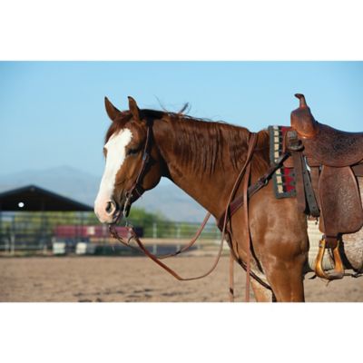 Image showing  Burgundy Latigo Leather Performance Headstall, Split Ear, 10057-02-06