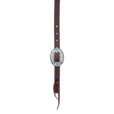Image showing  Working Tack Feather Designer Hardware Slim Browband Headstall