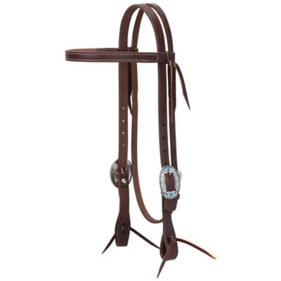 Weaver Leather Working Tack Feather Designer Hardware Straight Browband Headstall