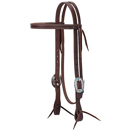 Weaver Leather Working Tack Feather Designer Hardware Straight Browband Headstall