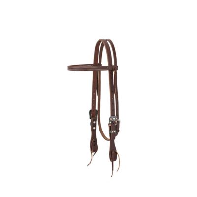Weaver Equine Working Tack Chevron Designer Hardware Straight Browband Headstall
