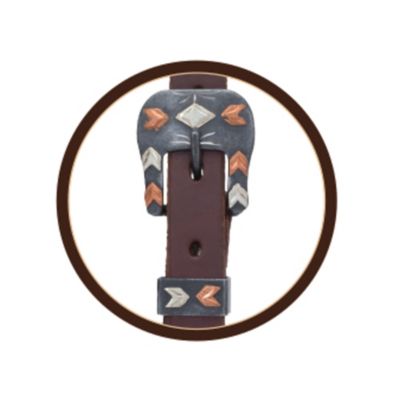 Image showing  Working Tack Chevron Designer Hardware Straight Browband Headstall