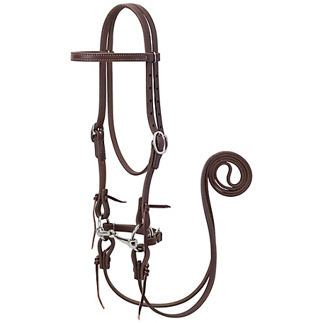 Weaver Leather Working Tack Pony Bridle, 4-1/4 in. Snaffle Mouth Bit