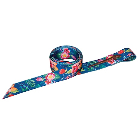 Weaver Leather Patterned Poly Tie Strap with Holes, Flowers