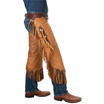 Weaver Equine Vintage Cowboy Chinks with Basketweave Yoke Set