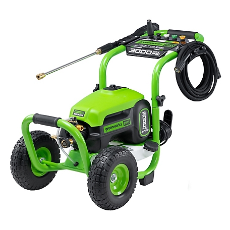 Greenworks 3000 PSI 2.0 GPM Cold Water Electric Pressure Washer, GPW3001