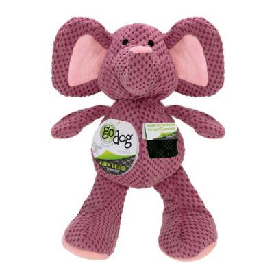 Image showing  Checkers Elephant Squeaky Plush Dog Toy with Chew Guard Technology