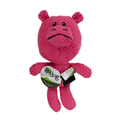 Image showing  Checkers Hippo Squeaky Plush Dog Toy with Chew Guard Technology