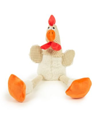 goDog Large Checkers Squeaky Plush Dog Toy with Chew Guard Technology