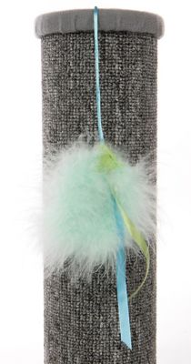 Image showing  Playful Post Carpet Cat Scratching Post with Track Toy Base, 20.75 in.