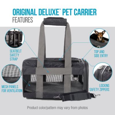 Image showing 7 th Sherpa Airline-Approved Original Deluxe Polyester Travel Pet Carrier, Charcoal