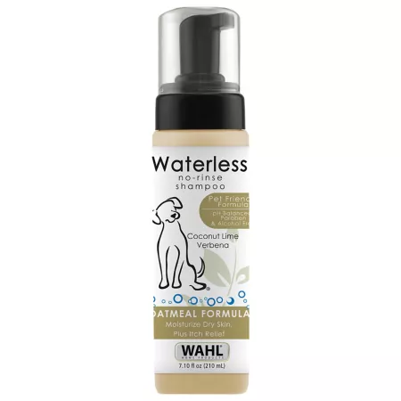 Wahl 7 oz Waterless No-Rinse Dog Shampoo Oatmeal Waterless Bath & Wipes