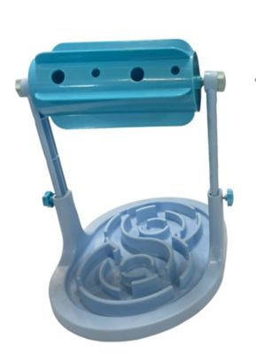 Piggy Poo and Crew Adjustable Height Slow Feeder Game, Blue