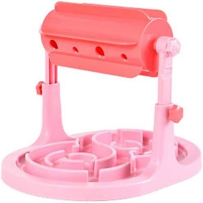 Piggy Poo and Crew Adjustable Height Slow Feeder Game, Pink