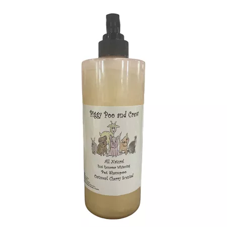 Piggy Poo and Crew All Natural Anti-Rust Whitening Pet Shampoo with Oatmeal and Cherry Small Pet Shampoos