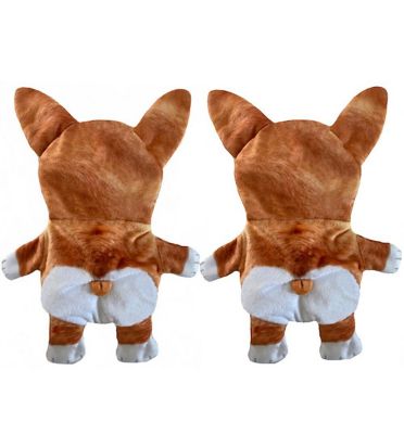 Image showing  Corgi Paper Crinkle Squeaker Dog Toys, 2-Pack