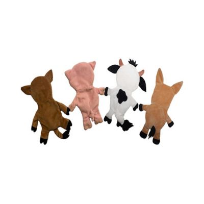 Image showing  Assorted Farm Animal and Dog Paper Crinkle Squeaker Dog Toys, 8-Pack