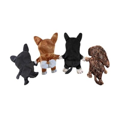 Image showing  Assorted Farm Animal and Dog Paper Crinkle Squeaker Dog Toys, 8-Pack