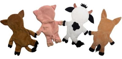 Image showing  Farm Animals Paper Crinkle Squeaker Dog Toys, 4-Pack
