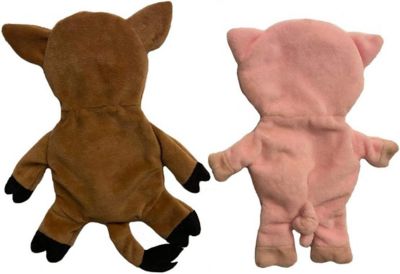 Image showing  Pig and Boar Paper Crinkle Squeaker Dog Toys, 2-Pack