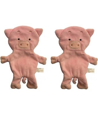 Piggy Poo and Crew Pig Paper Crinkle Squeaker Dog Toys, 2-Pack