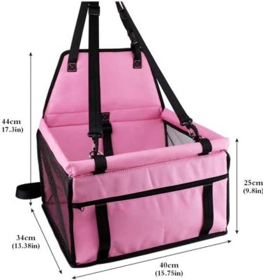 Image showing  Pet Safety Car Seat with Clip-On Safety Leash and Support Bars
