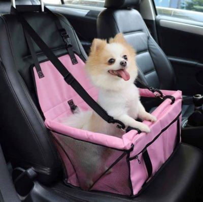 Image showing  Pet Safety Car Seat with Clip-On Safety Leash and Support Bars