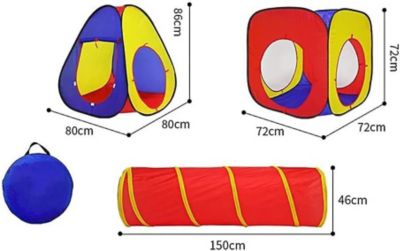 Image showing  Play Tunnel and Pop Up Ball Pit Tents