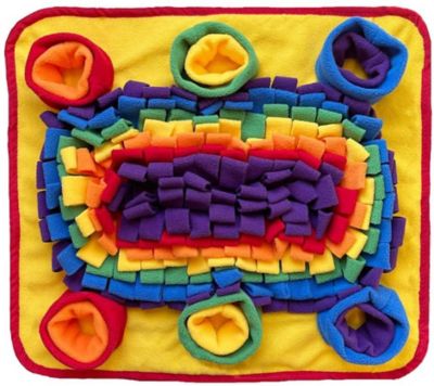 Piggy Poo and Crew Rainbow Snuffle Mat for Dogs