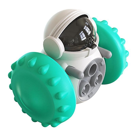 Piggy Poo and Crew Robot Treat Dispensing Push Dog Toy, Requires No Batteries