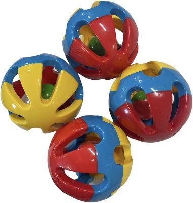 Piggy Poo and Crew Rattle Balls, 4 Count