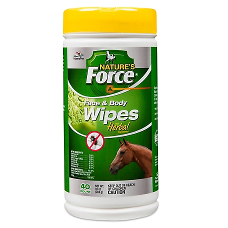 Manna Pro Natures Force Equine Face and Body Wipes, 1030092
