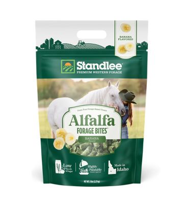 Standlee Alfalfa Forage Bites Banana Flavor Horse Treat, 5 lb.