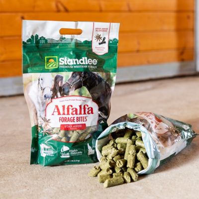 Image showing  Alfalfa Forage Bites Star Anise Flavor Horse Treat, 5 lb.