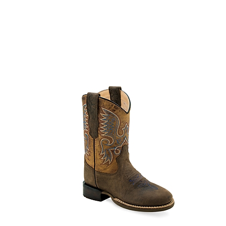 Old West Unisex Youth Broad Round Toe Boots