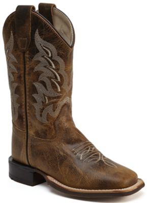 Image showing 0 th Old West Unisex Kids' Broad Square Toe Boots, BSC1953