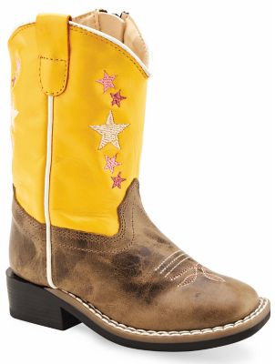 Old West Unisex Infants' Broad Square Toe Boots