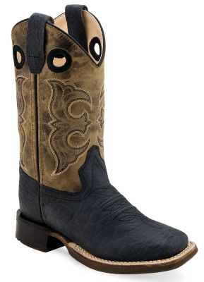 Old West Unisex Youth Broad Square Toe Boots