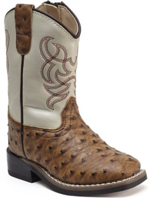 Image showing  Unisex Toddler All-Over Leatherette Material Broad Square Toe Boots