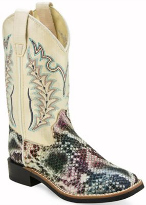 Image showing  Unisex Kids' All-Over Leatherette Material Broad Square Toe Boots, VB9177