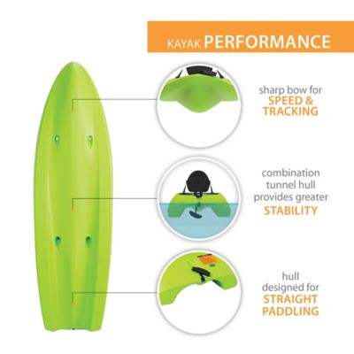 Image showing  8 ft. 7 in. Hydros Sit-on-Top Kayak, Lime Green