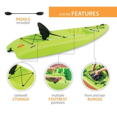 Image showing  8 ft. 7 in. Hydros Sit-on-Top Kayak, Lime Green