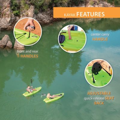 Image showing  8 ft. 7 in. Hydros Sit-on-Top Kayak, Lime Green