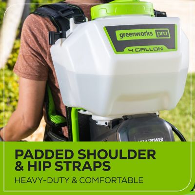 Image showing 5 th Greenworks 4 gal. 60V Cordless Backpack Sprayer with Battery and Charger